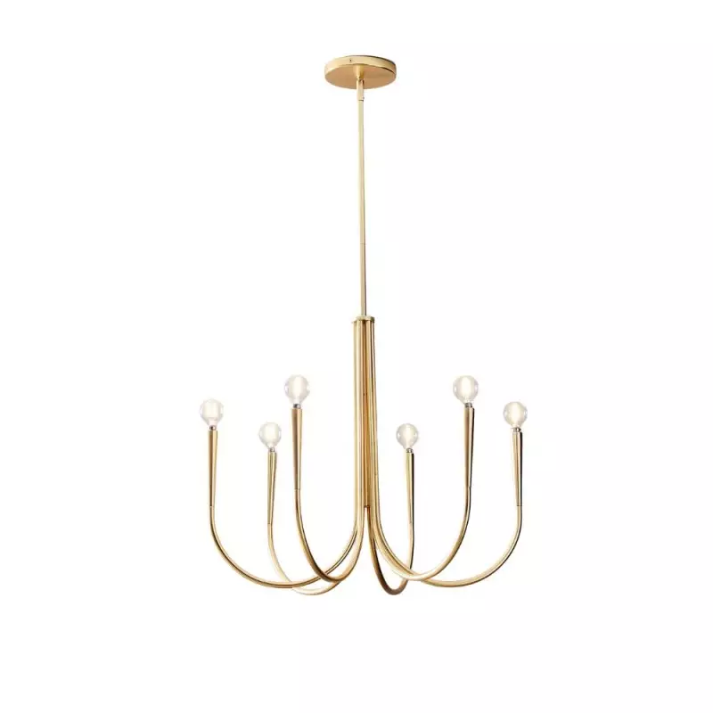 Borvia Swoop Arm Chandelier -...