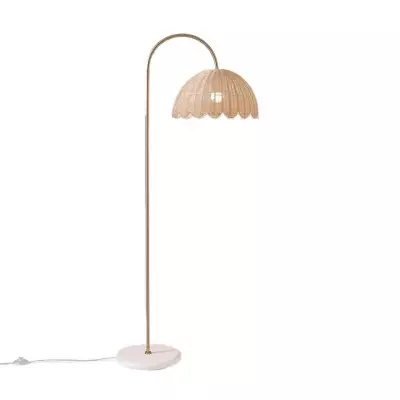 Lampadaire bulle en rotin...