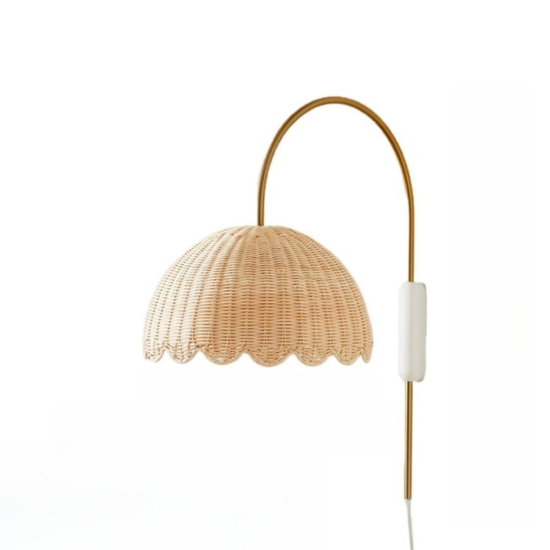 Olvara Scalloped Rattan Bubble Sconce...