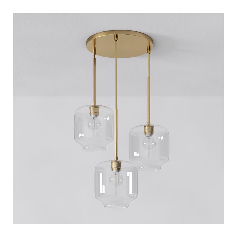 Lustre en verre galet Lumivelle -...