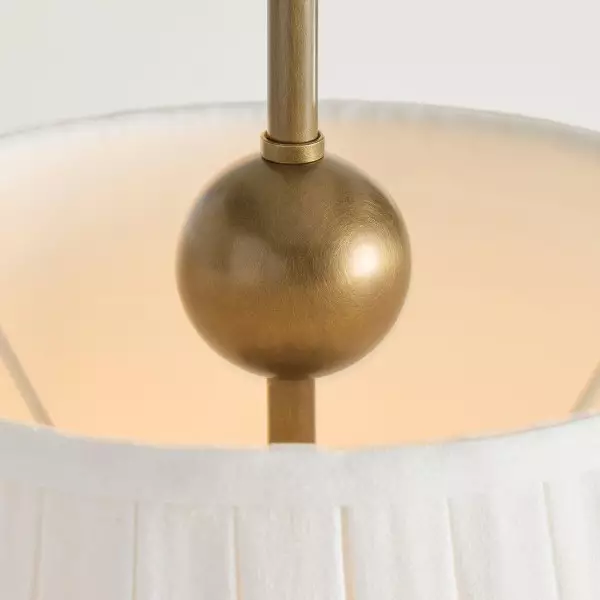 Luvora Modern Fabric Pleated Shade Pendant Lamp - Contemporary Elegant Decor Hanging Light