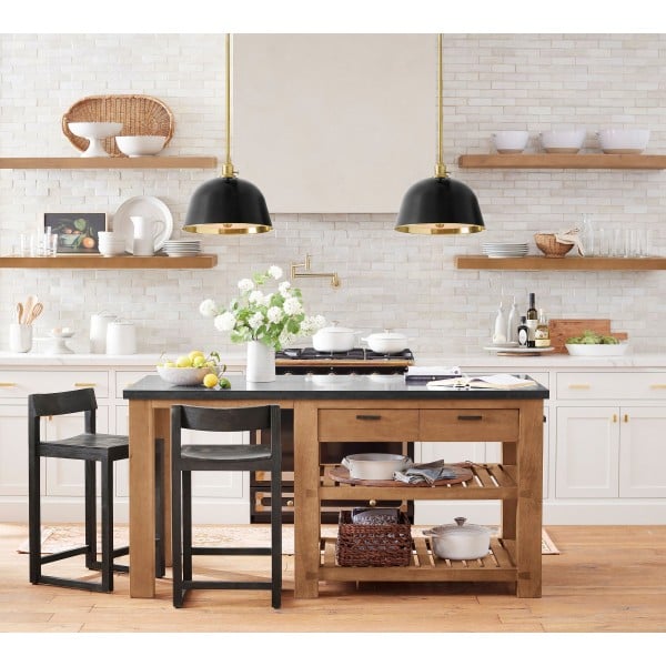 Forvara Metal Pole Pendant Light - Bell Diffuser Design for Kitchen Islands