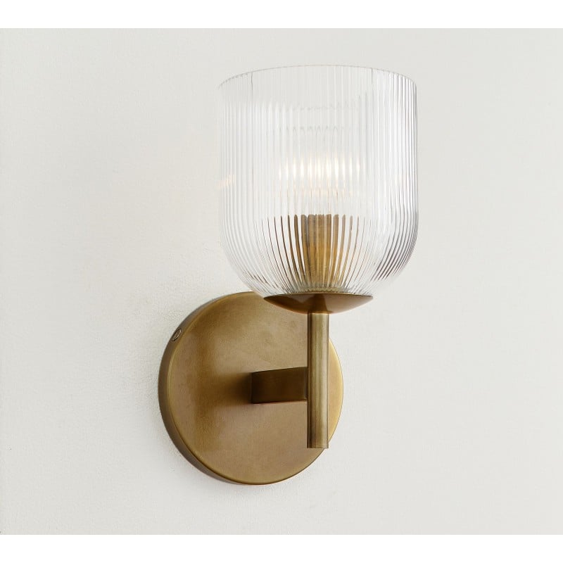 Applique Bravira en verre strié -...