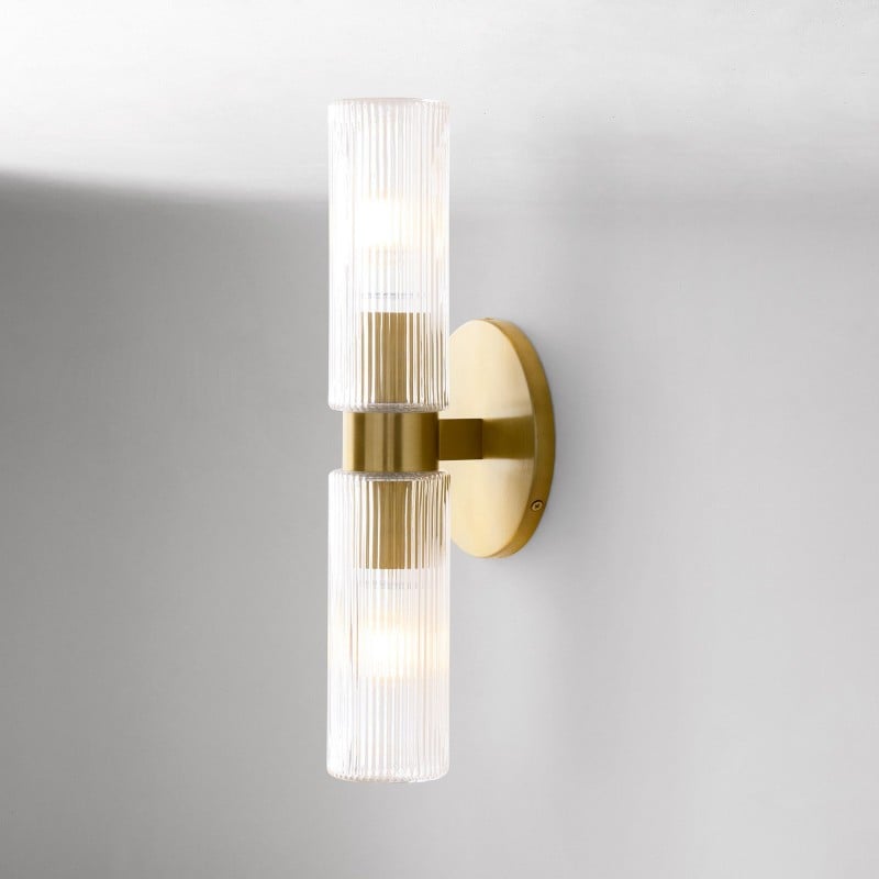 Applique double courte en verre...