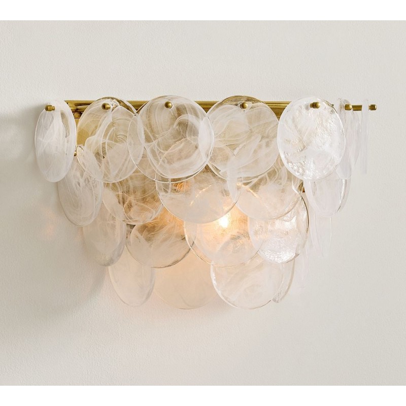 Sevra Cascading Glass Disc Wandlamp -...