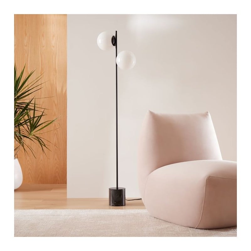 Brina Glass Multi-Light Floor Lamp -...