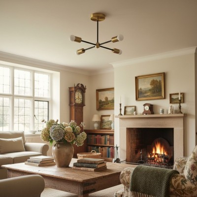 Lustre Sputnik doré du... 2