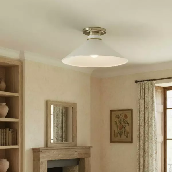 Aurenza Timeless Flush Mount Light - Farmhouse Design with Simple Elegant Charm