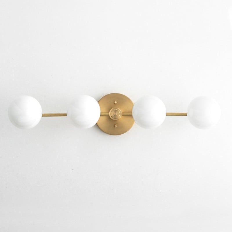 Glorica Glazen Lange Badkamerlamp -...