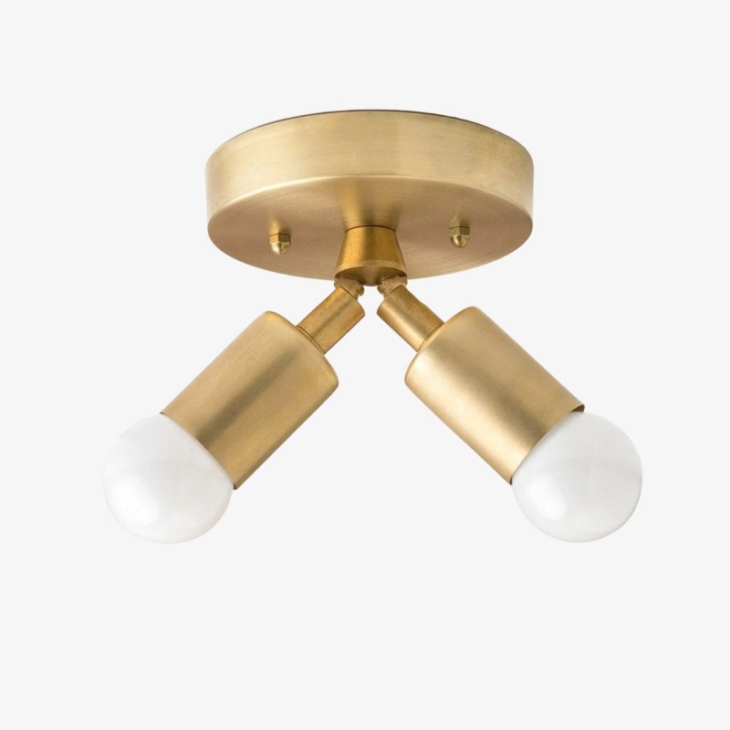 Mobilux Line Modern Brass Flush Mount...