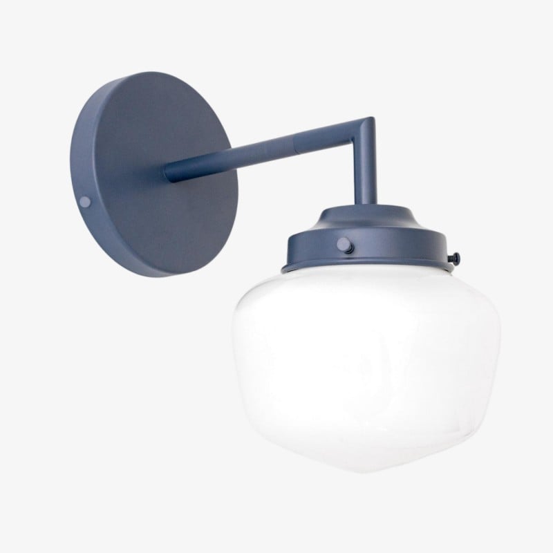 Opalume glazen wastafellamp - Vintage...
