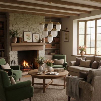 Lustre en laiton texturé et... 2