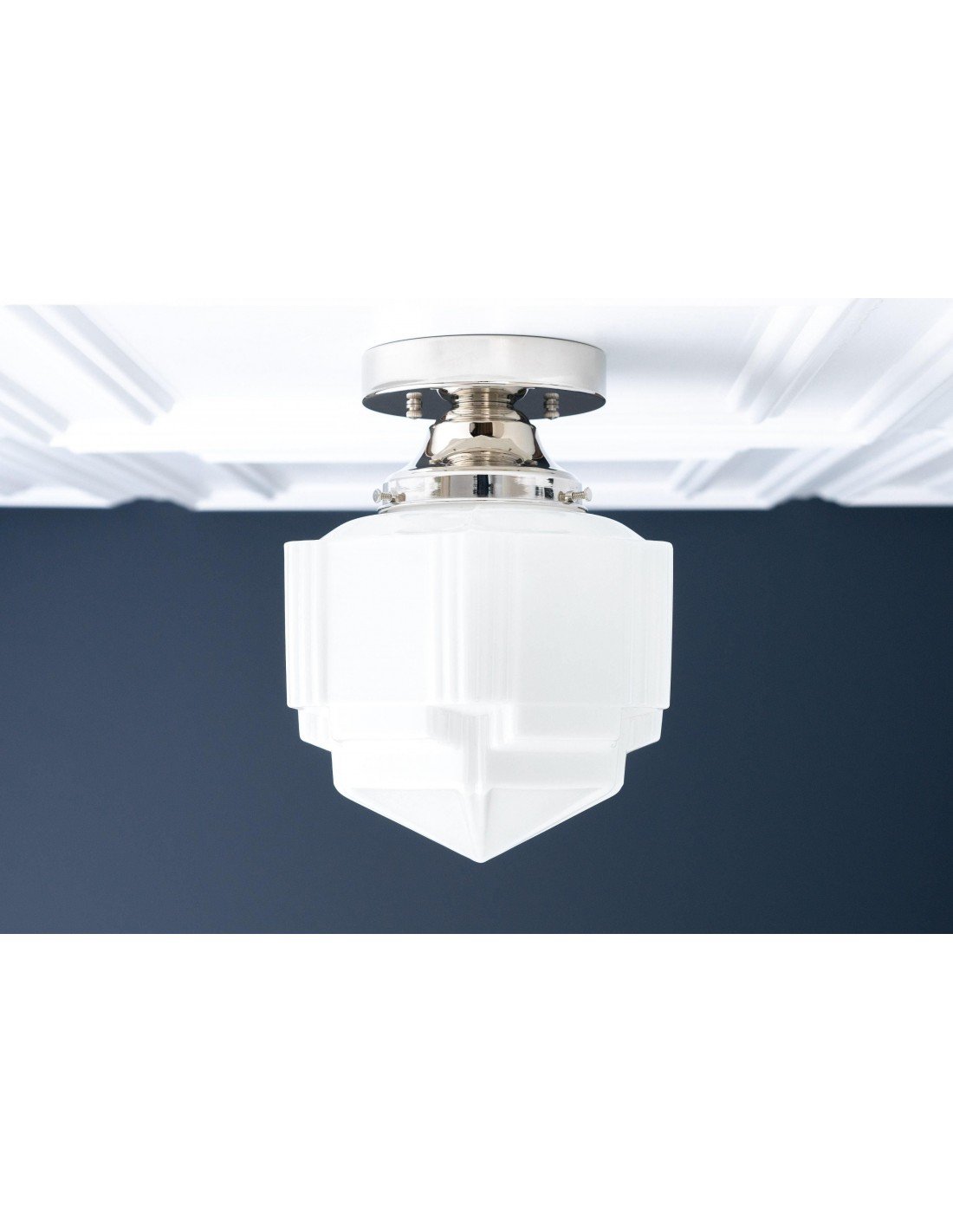 Lampada da soffitto in vetro Art Déco... Lampada da soffitto in vetro Art Déco...