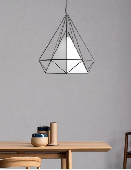 Diamond Cage Metal Pendant