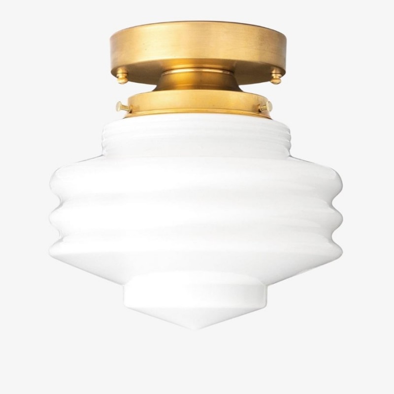 Geotower Glass Art Deco Ceiling Light...