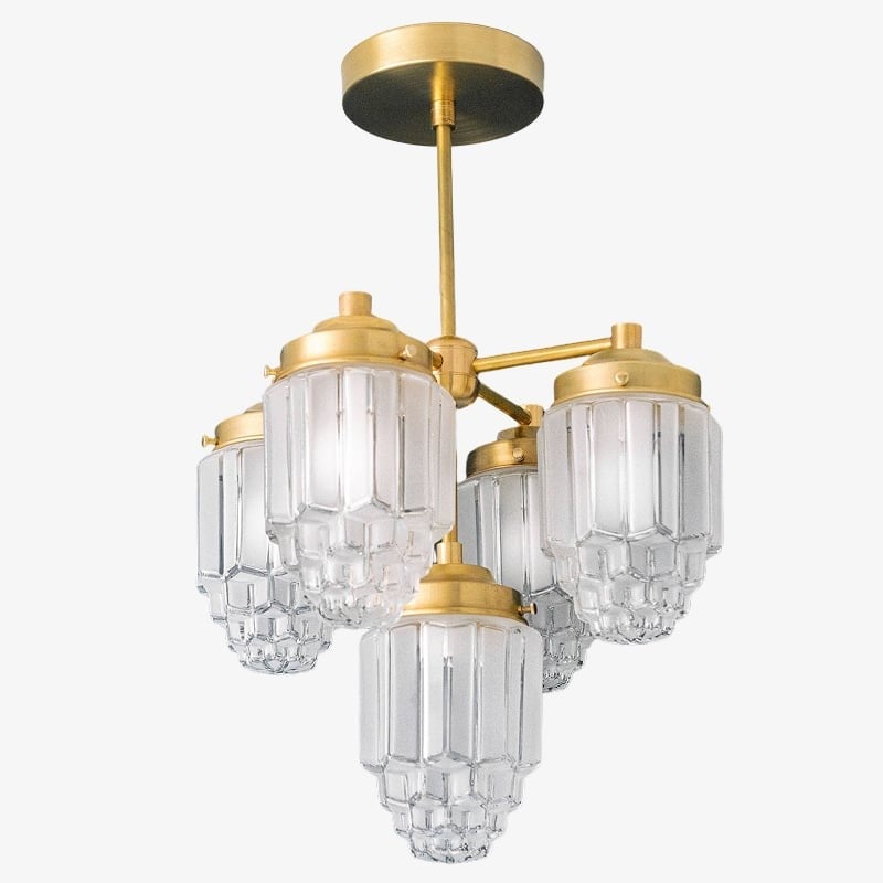 Tierlux glazen kroonluchter - vintage...