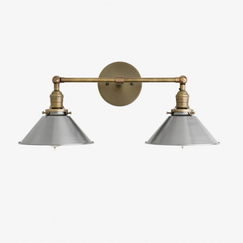 Conique metalen industriële wandlamp...