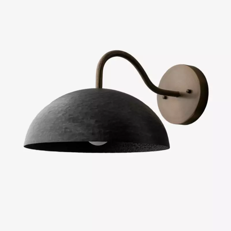 Curva Metal Industrial Wall Sconce -...