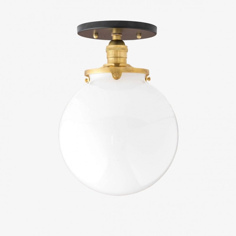 Glorica Glazen Mid Century Semi-Flush...