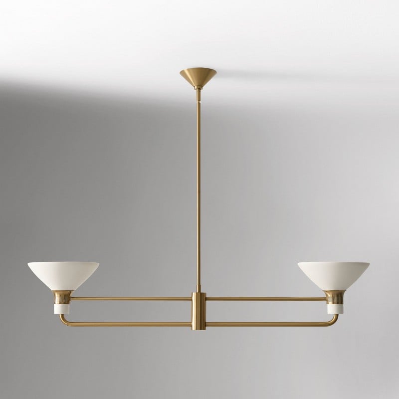 Lustre linéaire Calvor à 2 lumières -...