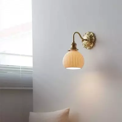 Brass Ceramic Wall Light 2