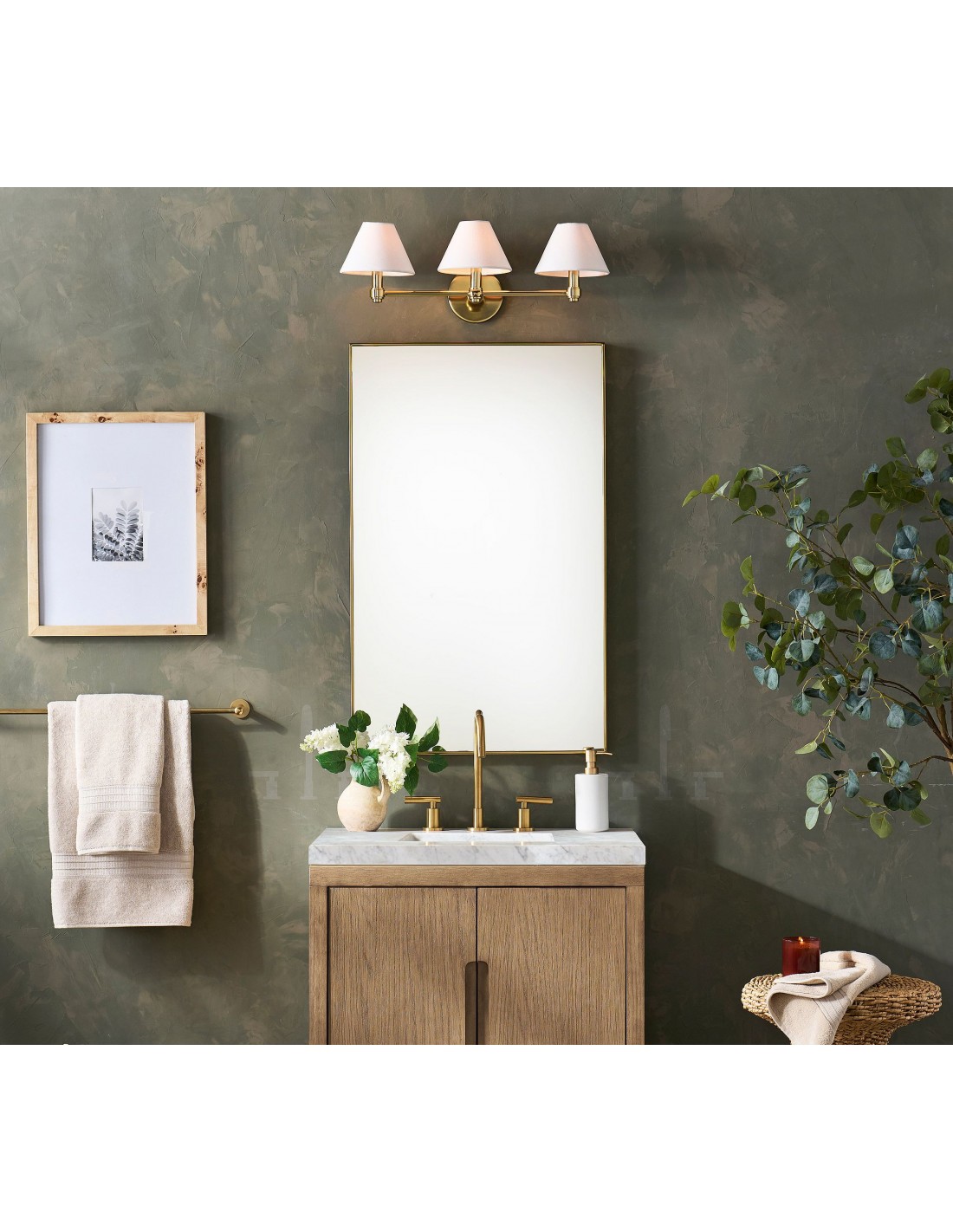 Everett Metal Triple Sconce Everett Metal Triple Sconce