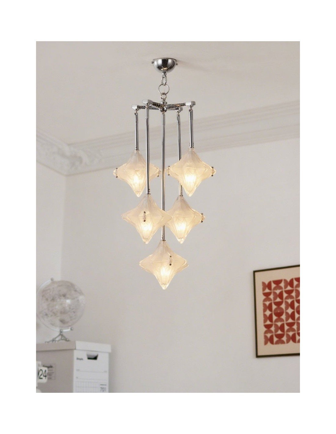 Art Deco Astris Star Kroonluchter –... Art Deco Astris Star Kroonluchter –...