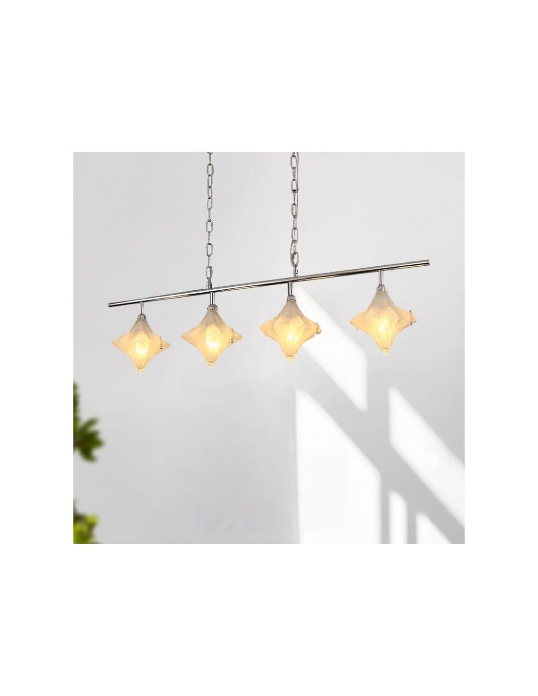 Art Deco Star Linear Hanglamp -... Art Deco Star Linear Hanglamp -...