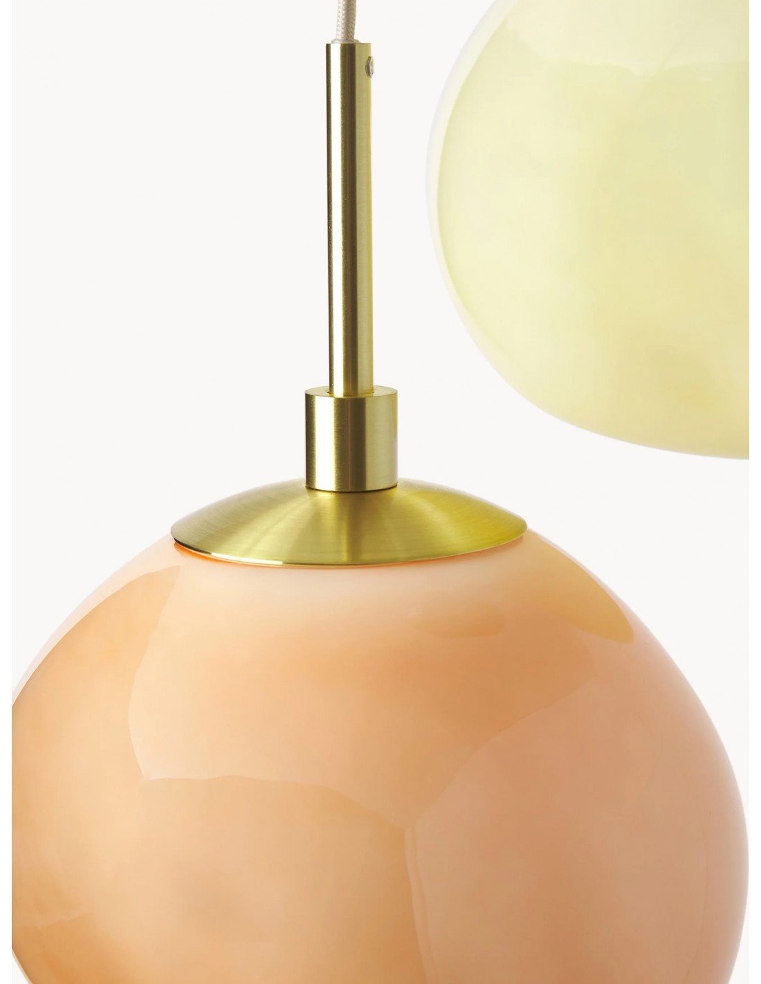 Hanglamp van opaalglas met meerdere... Hanglamp van opaalglas met meerdere...