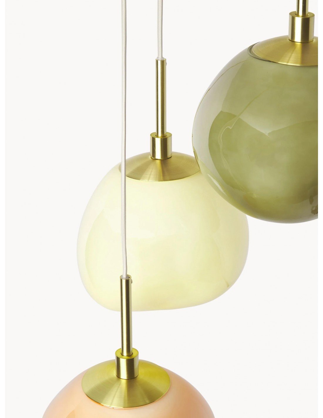 Hanglamp van opaalglas met meerdere... Hanglamp van opaalglas met meerdere...