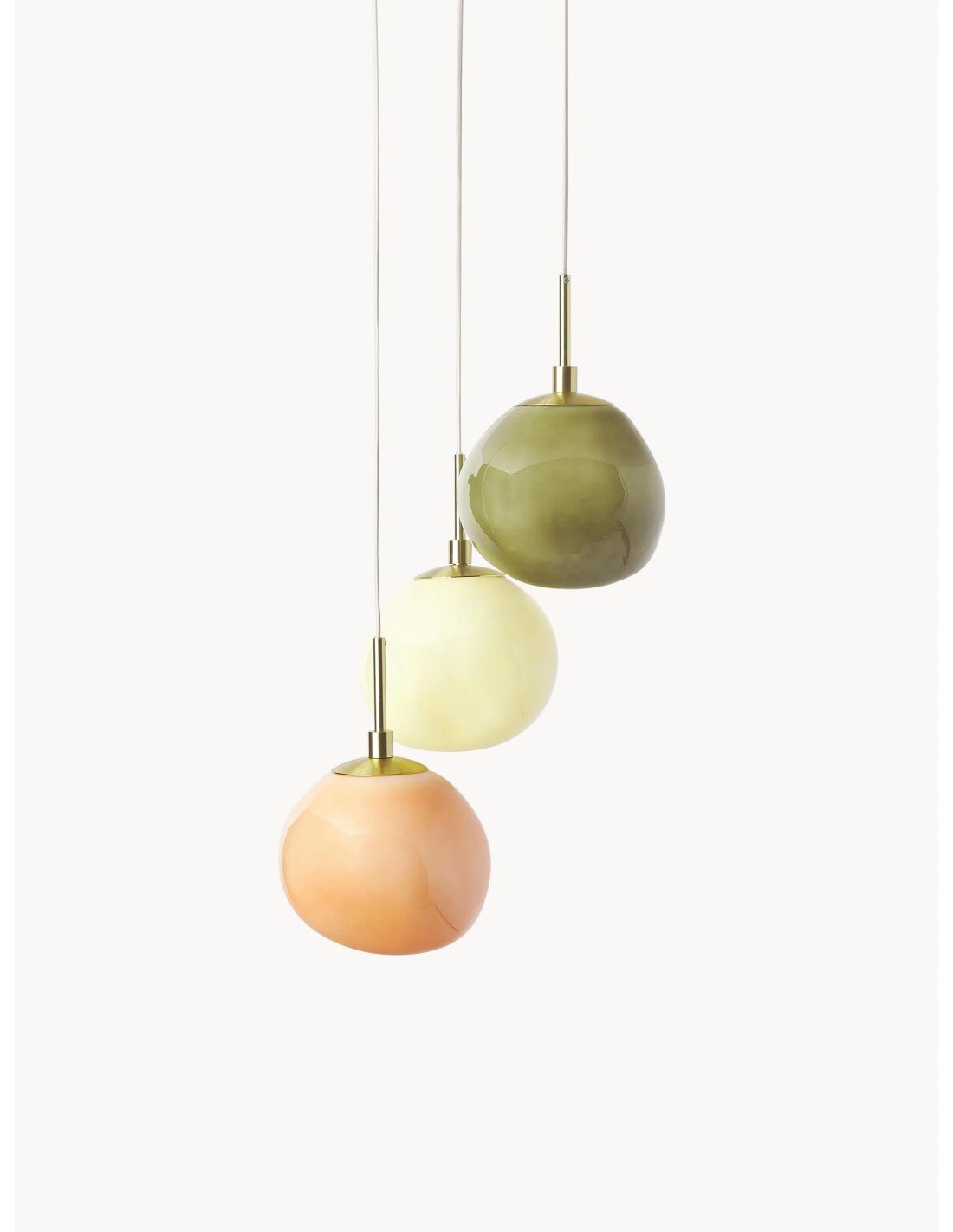 Hanglamp van opaalglas met meerdere... Hanglamp van opaalglas met meerdere...