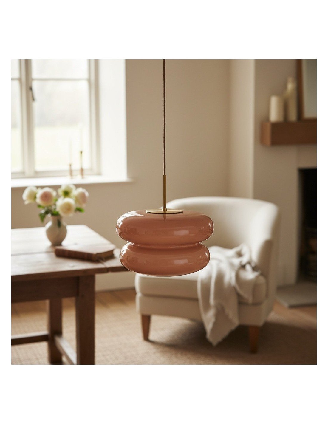 Opaal glazen hanglamp - moderne... Opaal glazen hanglamp - moderne...