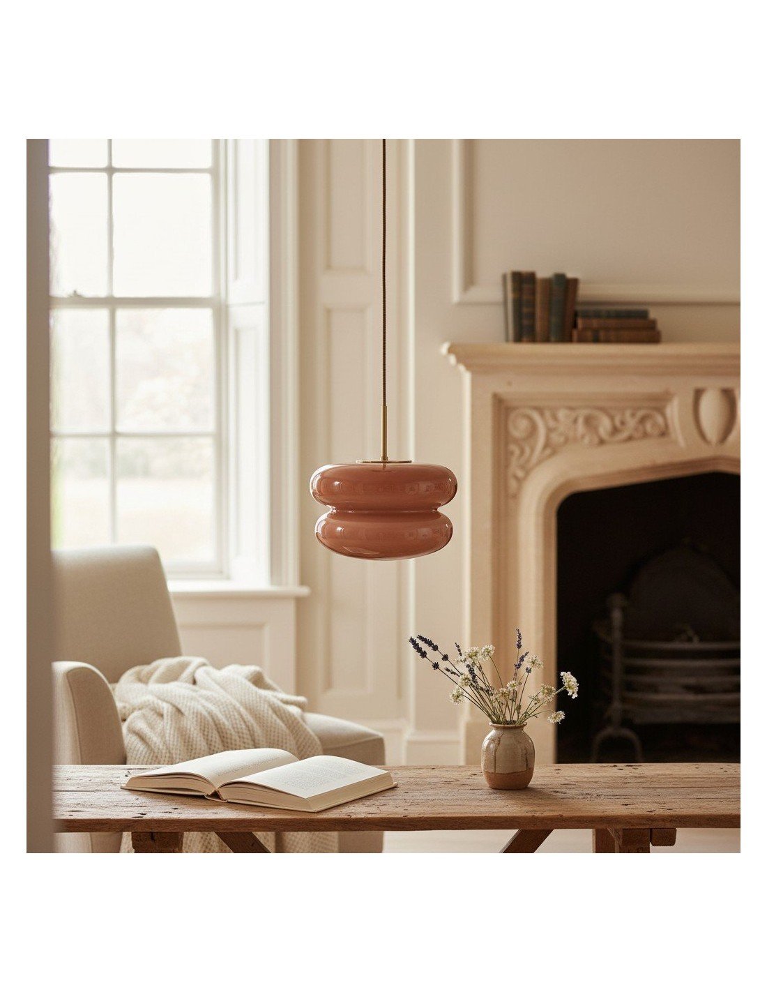 Opaal glazen hanglamp - moderne... Opaal glazen hanglamp - moderne...
