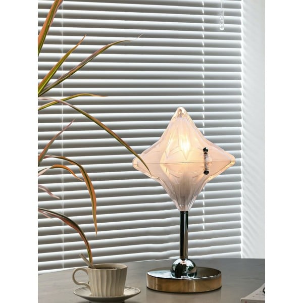Art Deco Star Table Lamp - Frosted Glass Light for Modern Bedrooms - Astris Lyra Art Deco Star Table Lamp - Frosted Glass Light for Modern Bedrooms - Astris Lyra