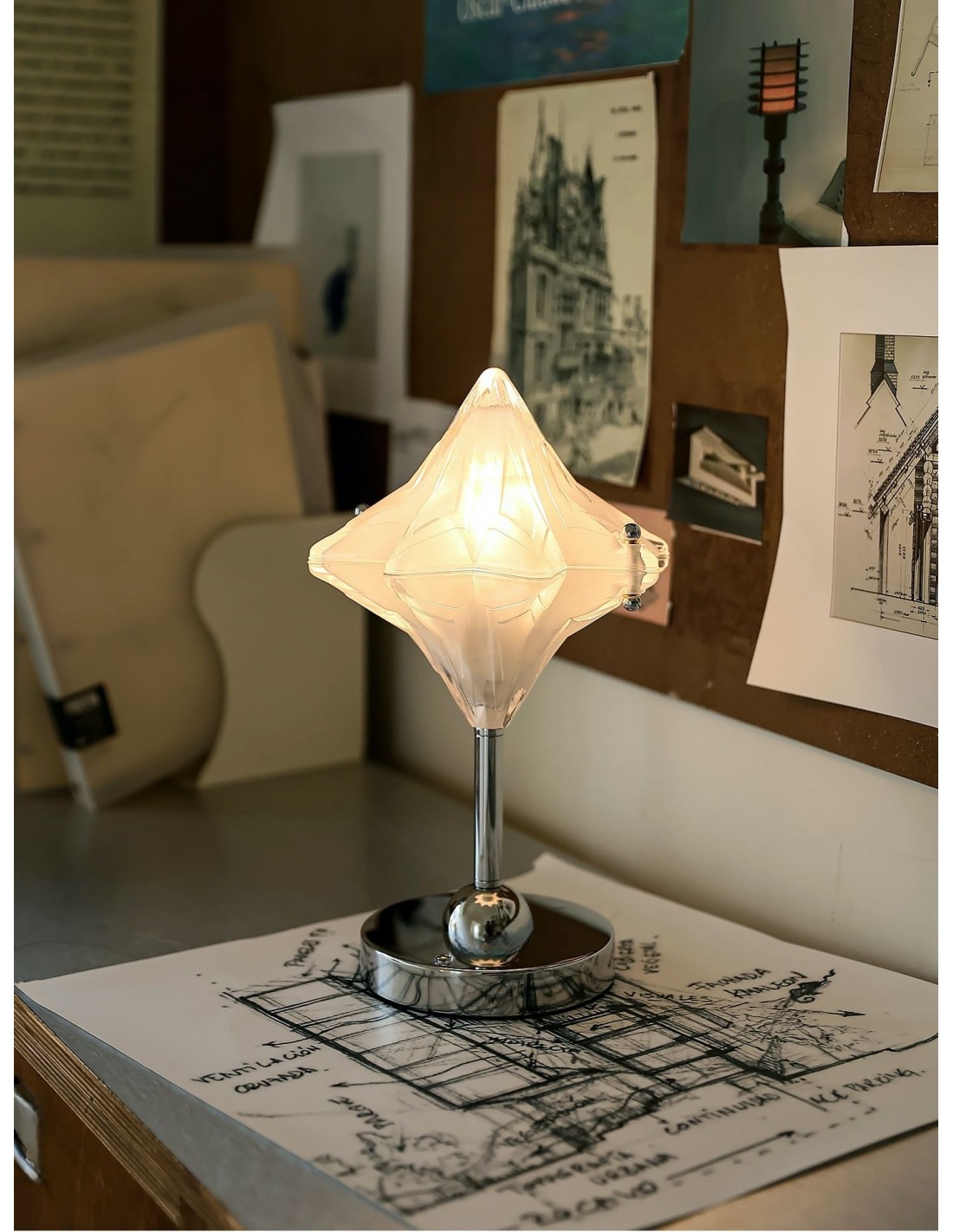 Lampe de table Art Déco Étoile -... Lampe de table Art Déco Étoile -...