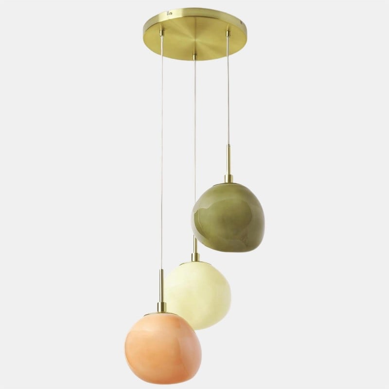 Hanglamp van opaalglas met meerdere... Hanglamp van opaalglas met meerdere...