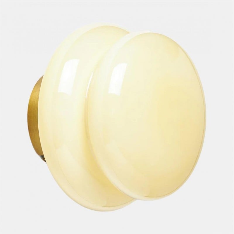 Vintage opaal glazen wandlamp -...