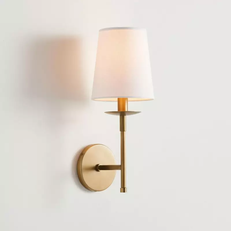 Rowan White Linen Shade Wandlamp –...