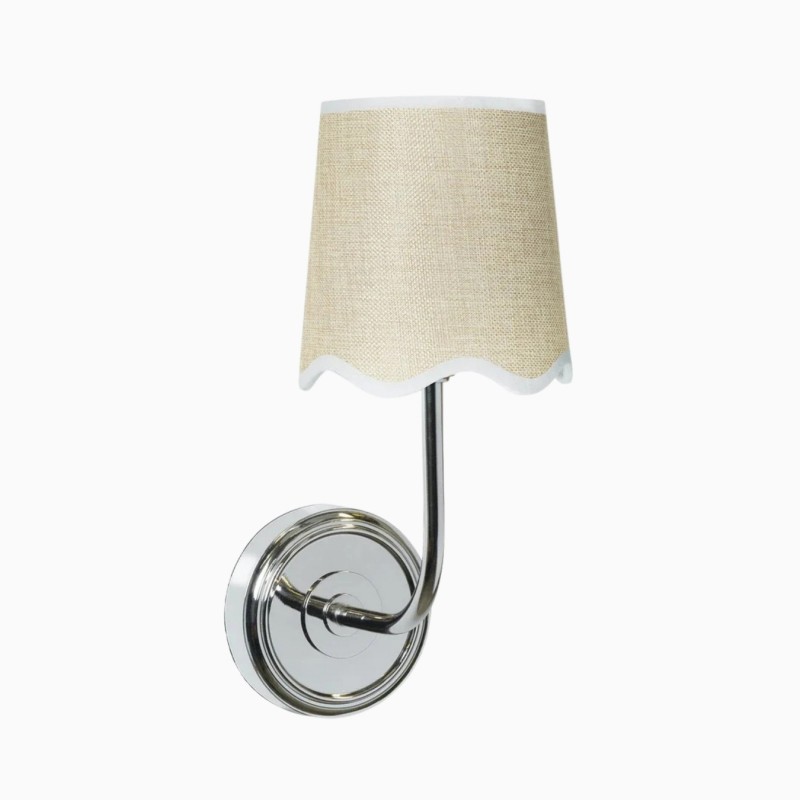 Modern Fabric Shade Wall Light With...