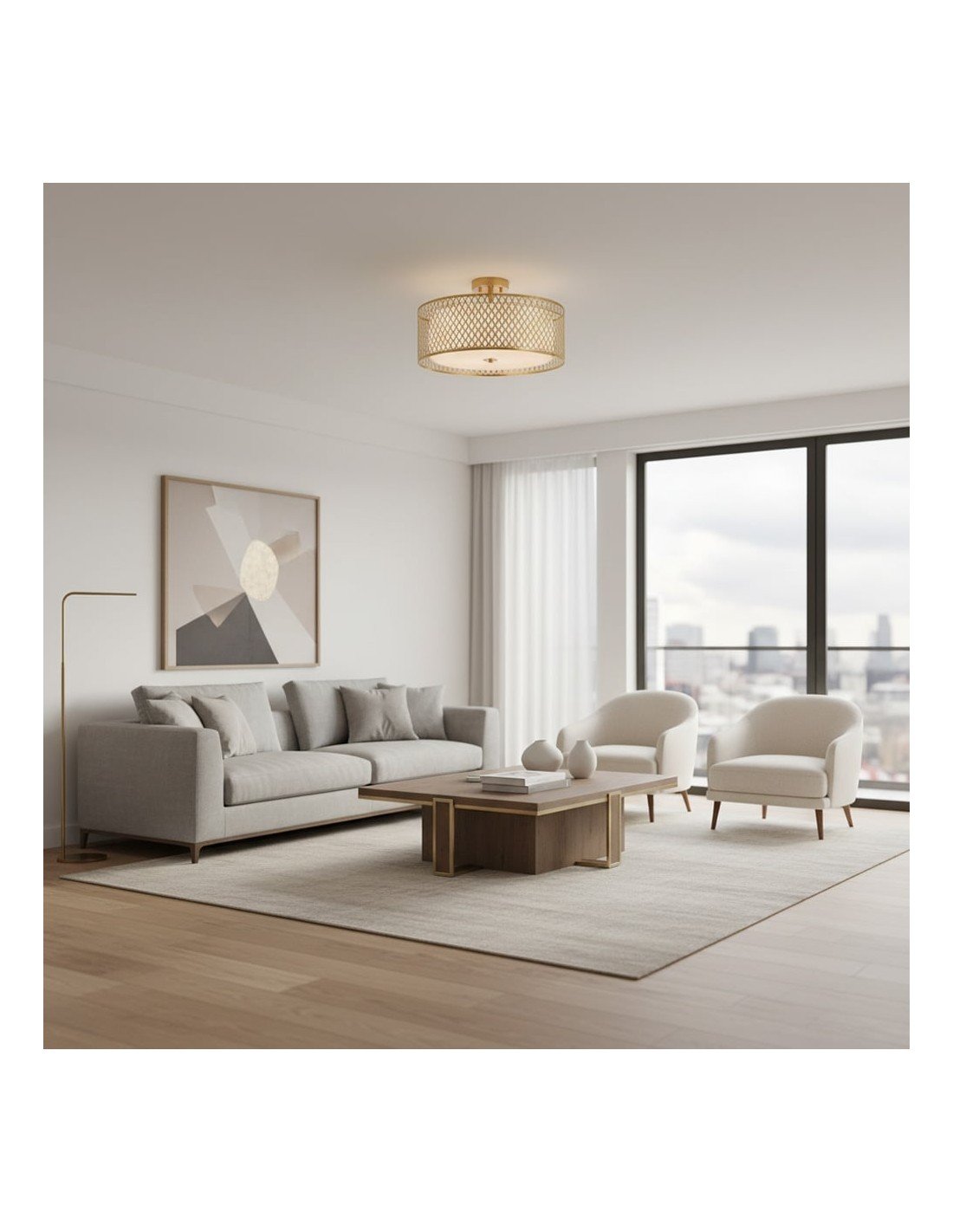 Modern 3 Light Mesh Design Ceiling Light - Dimmable for Living Room Modern 3 Light Mesh Design Ceiling Light - Dimmable for Living Room