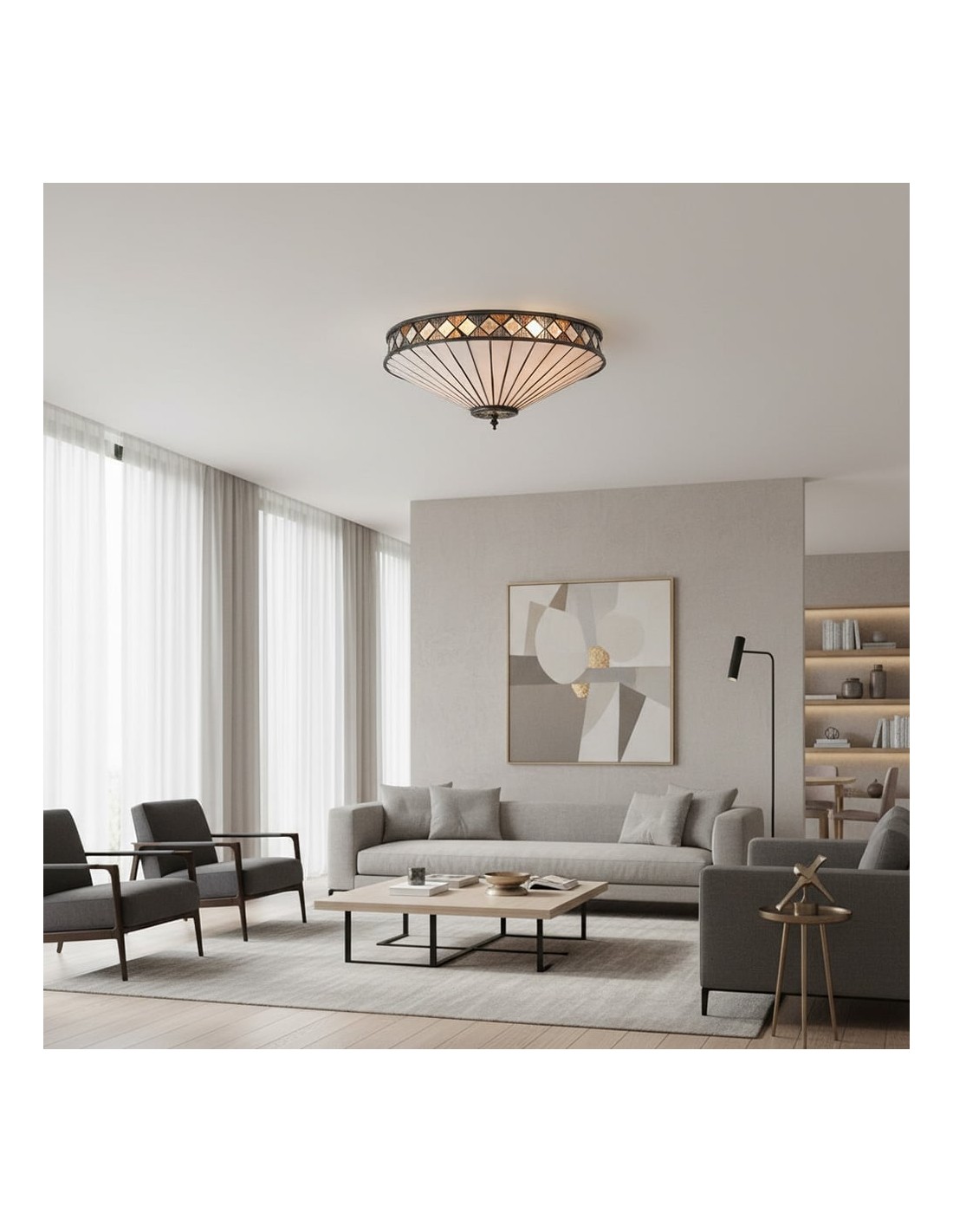Plafonnier Fargo Tiffany Artistic... Plafonnier Fargo Tiffany Artistic...