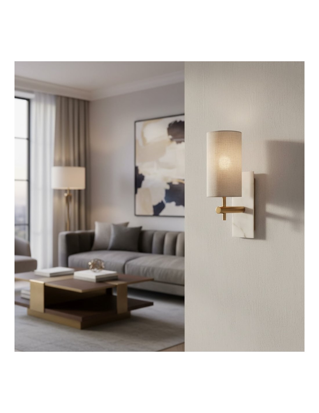 Vintage wandlamp van messing en... Vintage wandlamp van messing en...