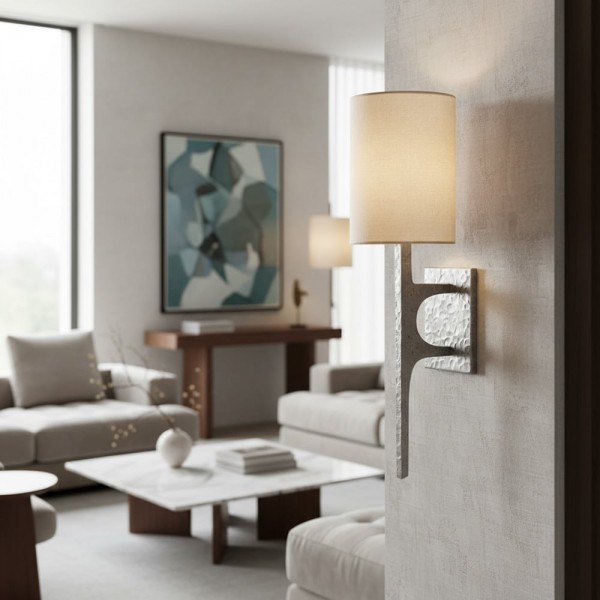 Texturoc Linear Wall Light - Modern Hammered Wall Sconce