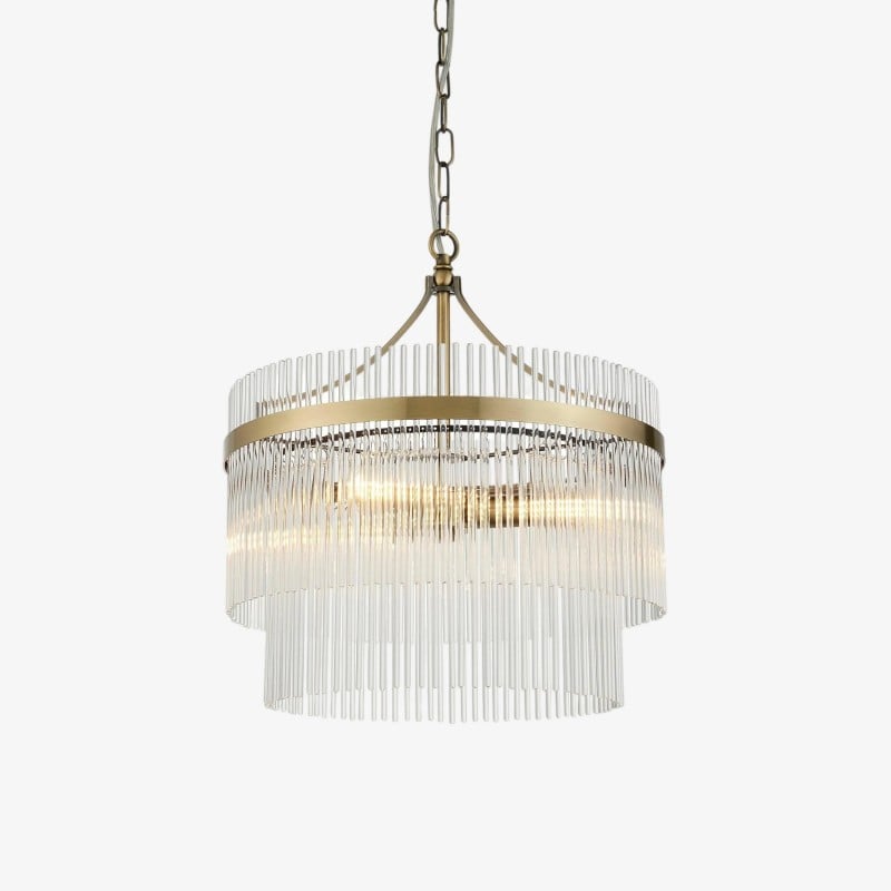 Elegante hanglamp met 3 glazen staven...