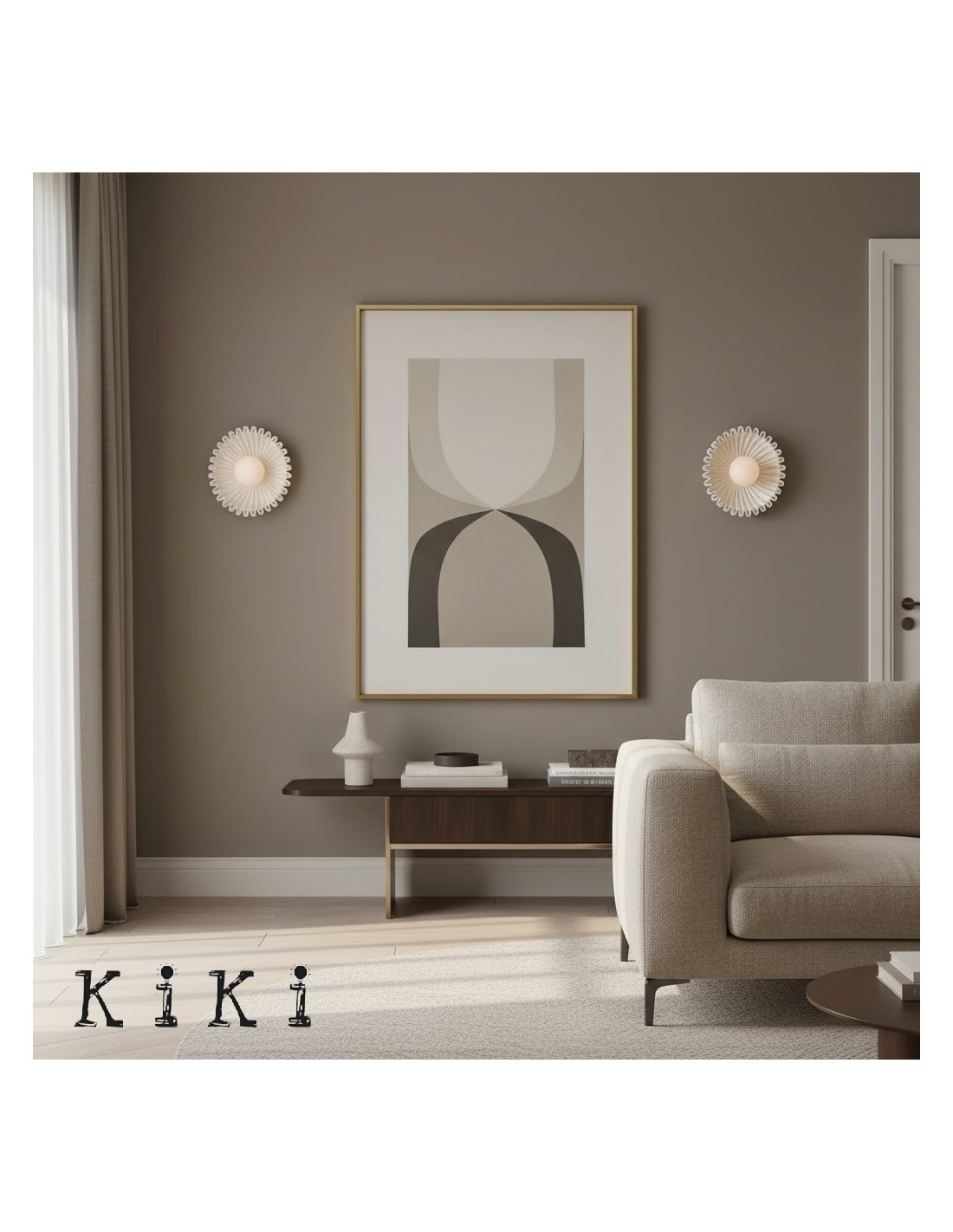 Applique murale en verre et céramique... Applique murale en verre et céramique...