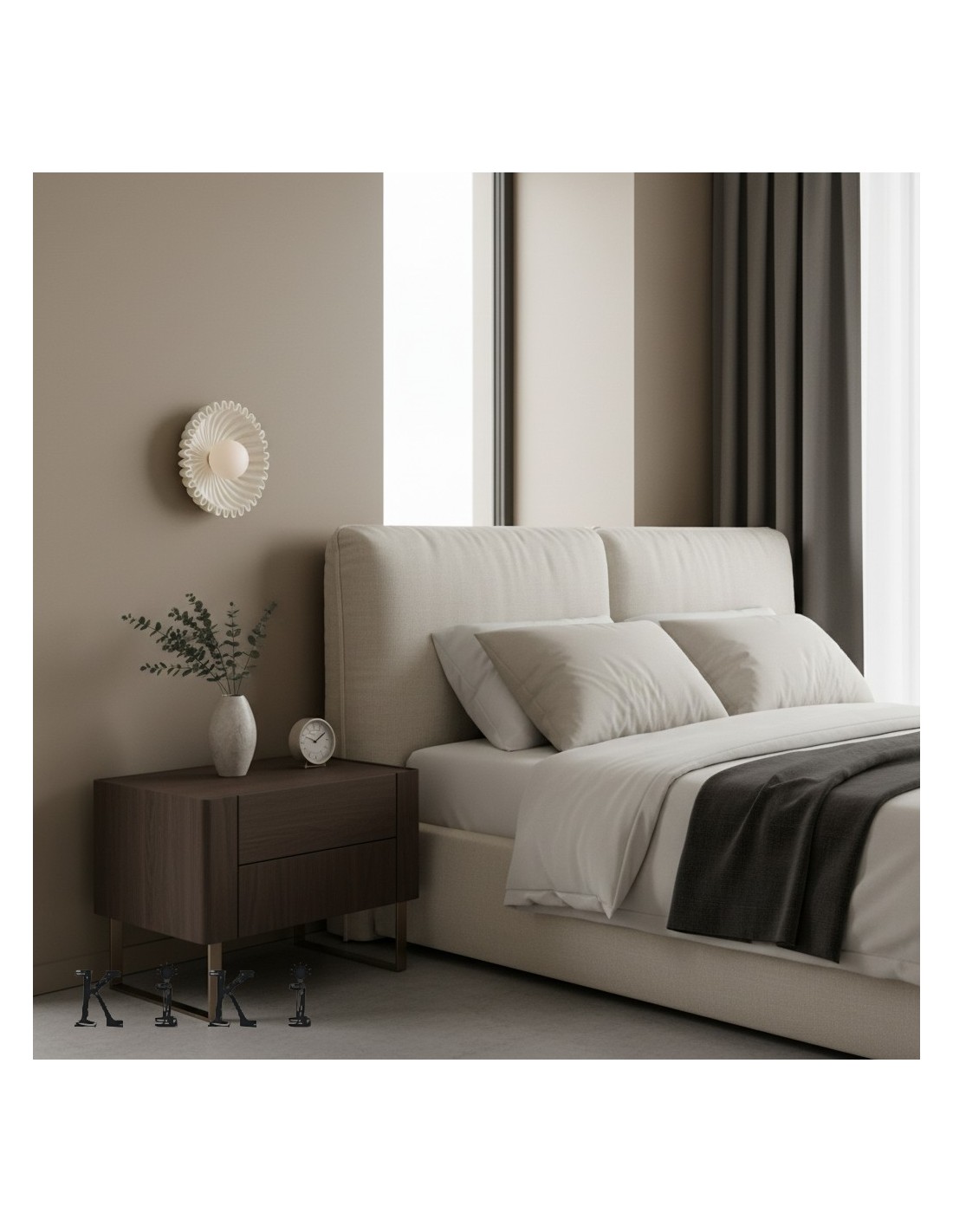 Applique murale en verre et céramique... Applique murale en verre et céramique...