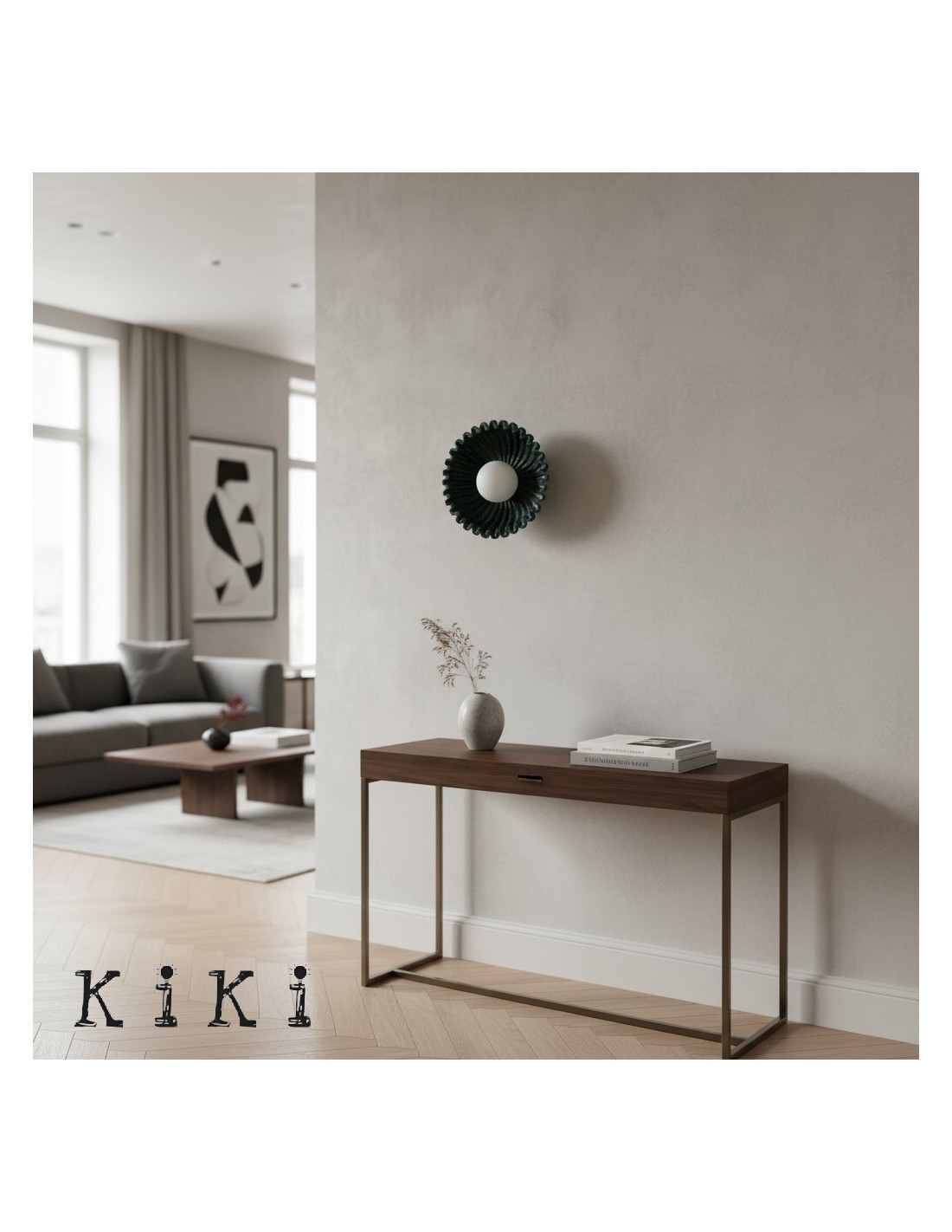 Applique murale en verre et céramique... Applique murale en verre et céramique...