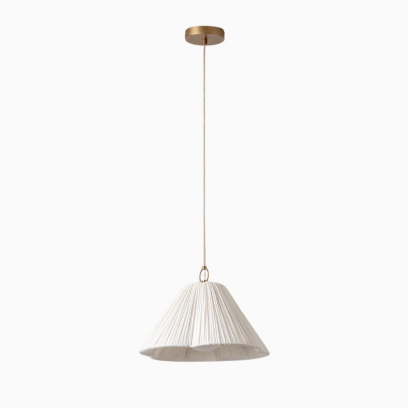 Linen Scalloped Pendant Light – Soft...