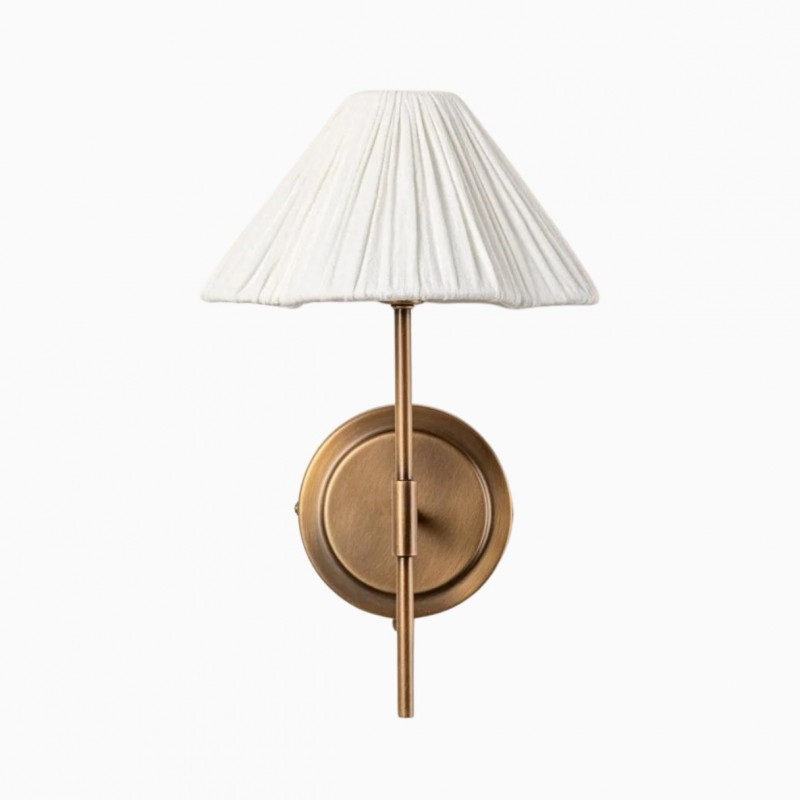 Linen Scalloped Wall Light – Modern...