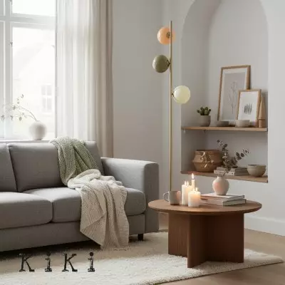 Opalglas-Stehlampe -... 2